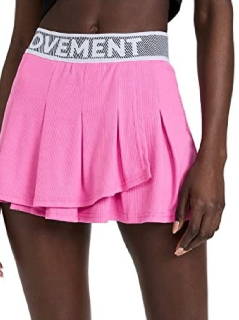 FP Movement by Free People Bright Pink Layered Pleated Mini Skort